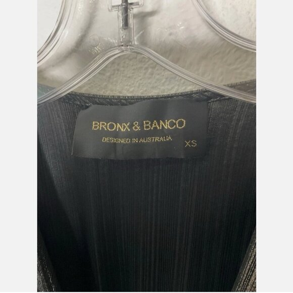 Bronx and Banco Bellerose Mini Dress Tiered Metallic Bronze XS - Picture 5 of 7